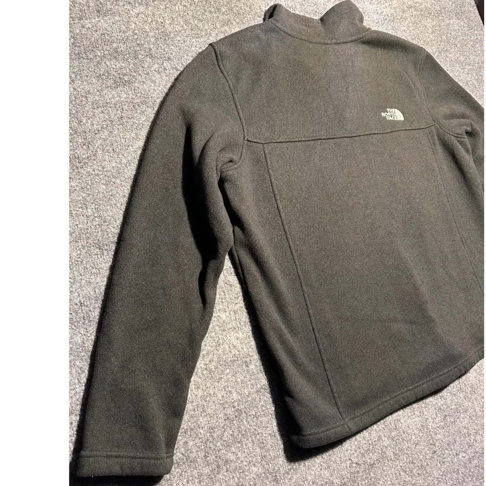 The North Face Mens XL Quarter Zip Fleece Pullover Sweater Charcoal Grey Heather